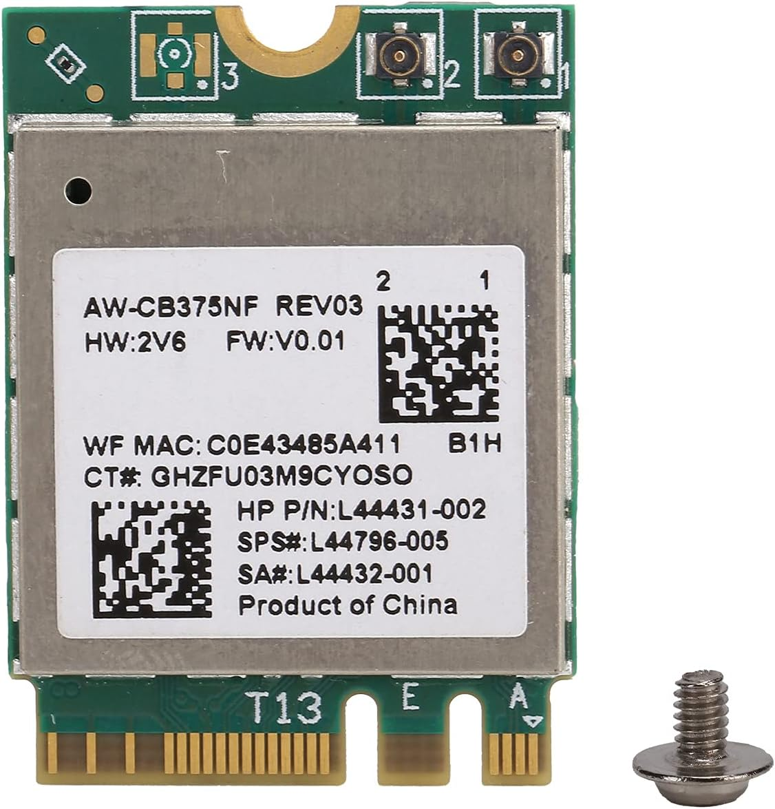 ASHATA Wifi Card, Wifi Module 2.4/5.0Ghz, Bluetooth 5.0 M.2 NGFF Wireless Network Card 802.11A/B/G/N/Ac RTL8822CE, Support for Windows 10/Linux/Android image number 3