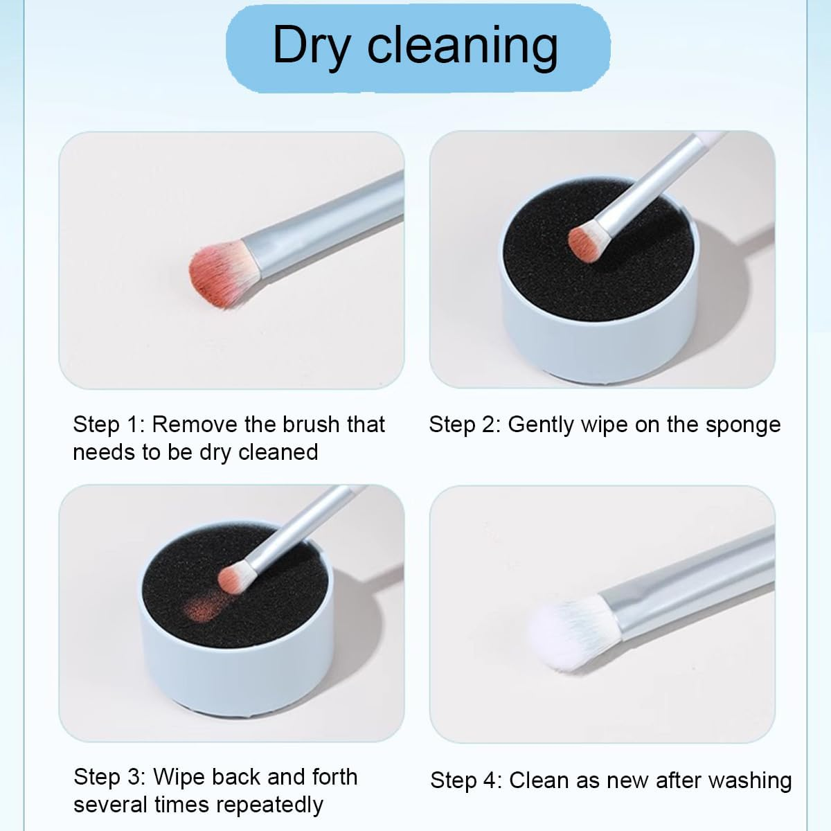 Dannisly 2X Makeup Brush Cleaning Sponge Lazy Makeup Brush Cleaner Box Reusable and Efficient Cleaning Tool for Daily Use image number 6