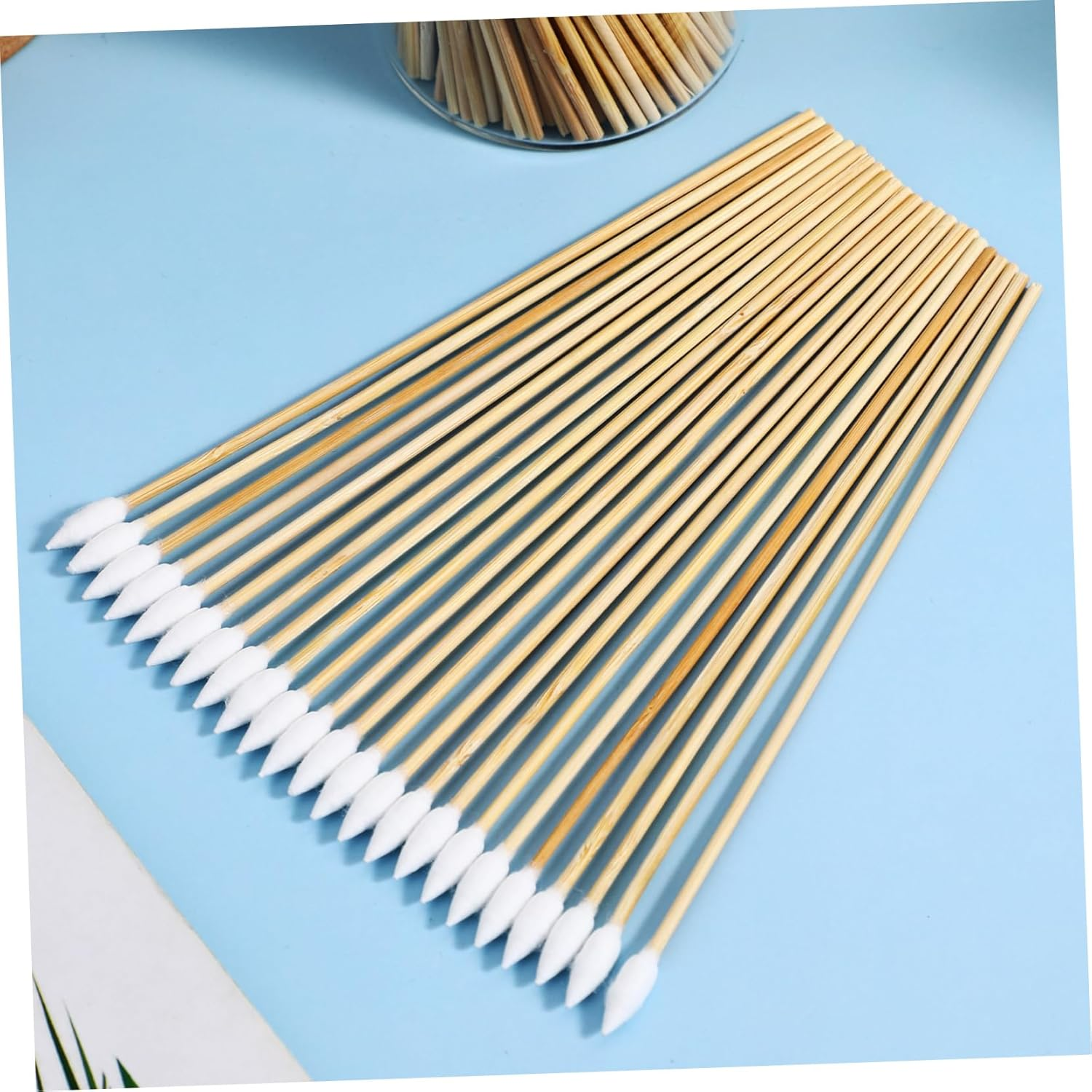Baluue 1500Pcs Long Cotton Swabs Pointed Tips Makeup Applicator Sticks for Makeup Correction Earphone Cleaning and Keyboard Cleaning