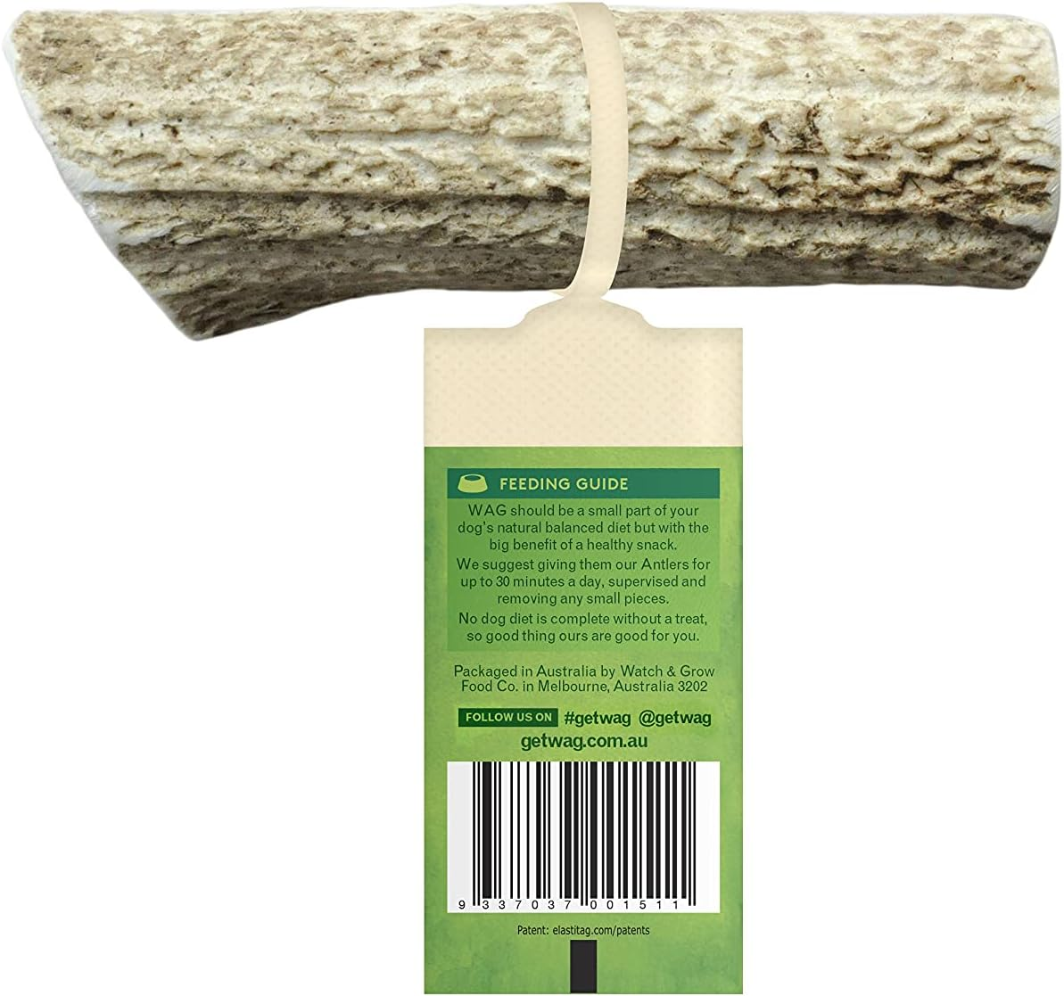 WAG Split Antler Dog Treat, 4 Pack, Small