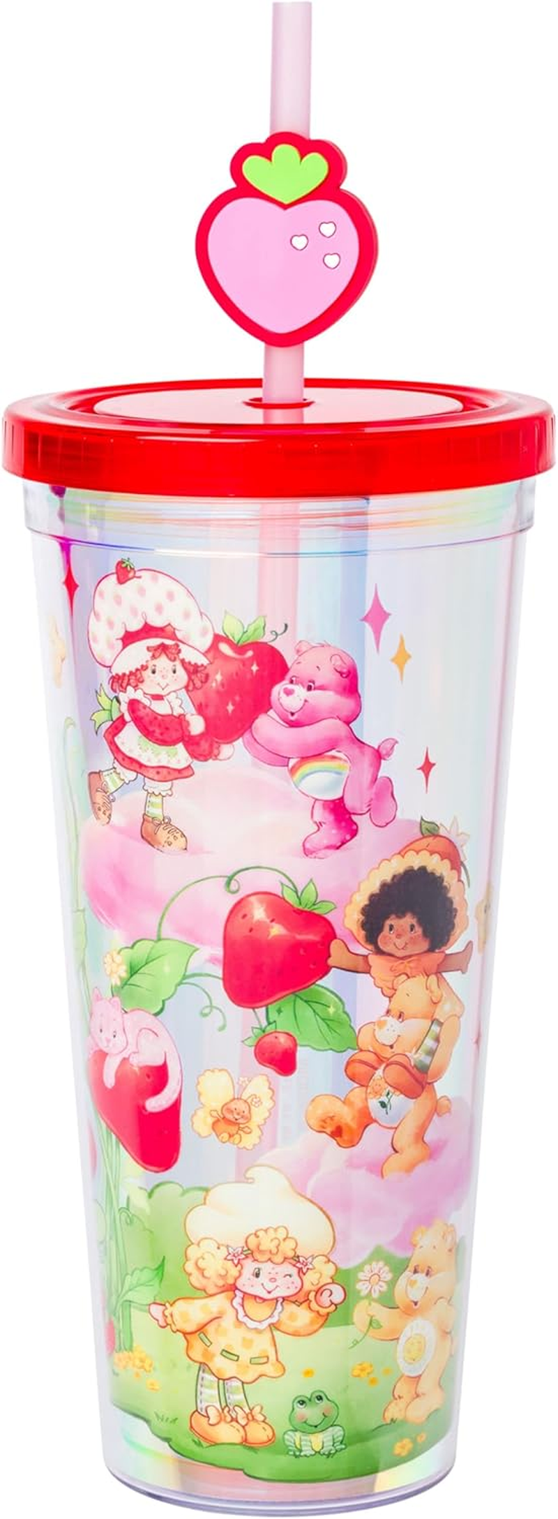 Silver Buffalo Retro Marvel Comics Avengers Double Wall Travel Tumbler with Slide Close Lid Spider-Man, Captain America, Thor, Hulk, and Iron Man, 20 Ounces