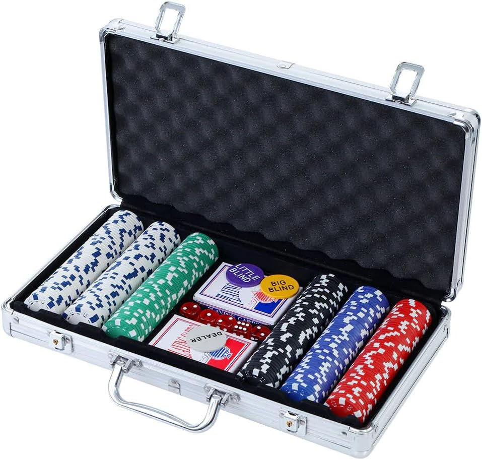 Party Central 300 Piece Poker Game Set, Host the Ultimate Poker Night, Complete with Cards, Chips, and Accessories for Hours of Fun and Entertainment image number 2