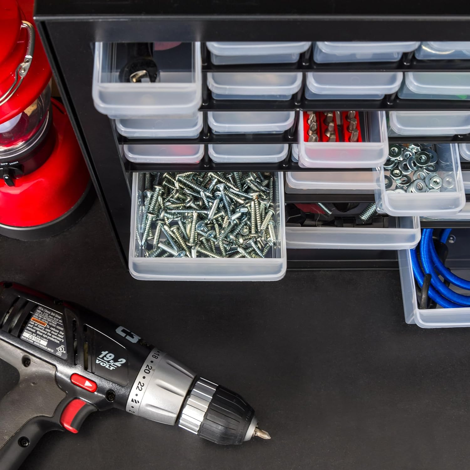 IRIS USA 44 Drawer Parts and Hardware Cabinet, Black