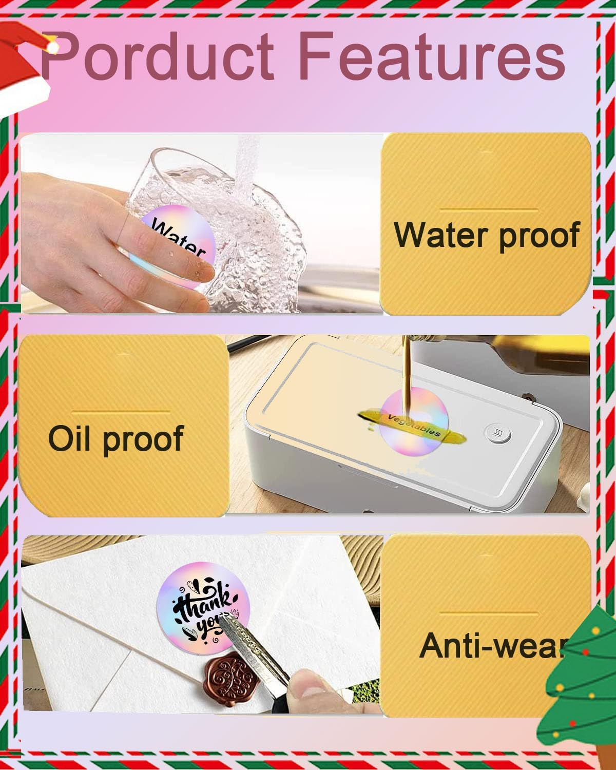 1.5 X 1.5 round Thermal Labels, 1.5 Inch round Thermal Sticker Labels for Business and Home, Circle Thermal Printer Labels for DIY Logo Design, Thanks Card, 500 PCS, 1 Roll image number 5