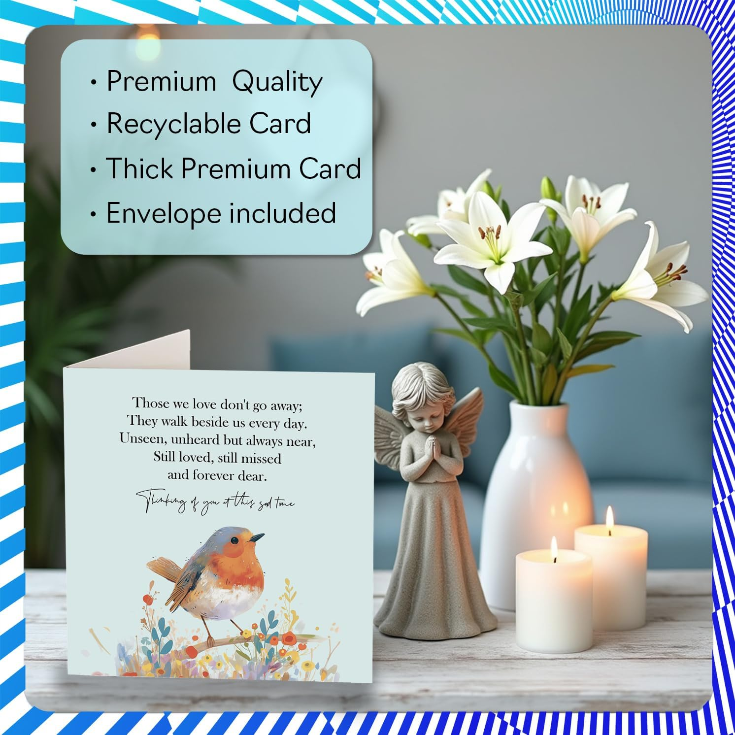 Sympathy Card - Those We Love - Condolence Card, Mourning Bereavement Cards for Adults, Sorry for Your Loss Thinking of You, 145Mm Greeting Cards image number 5