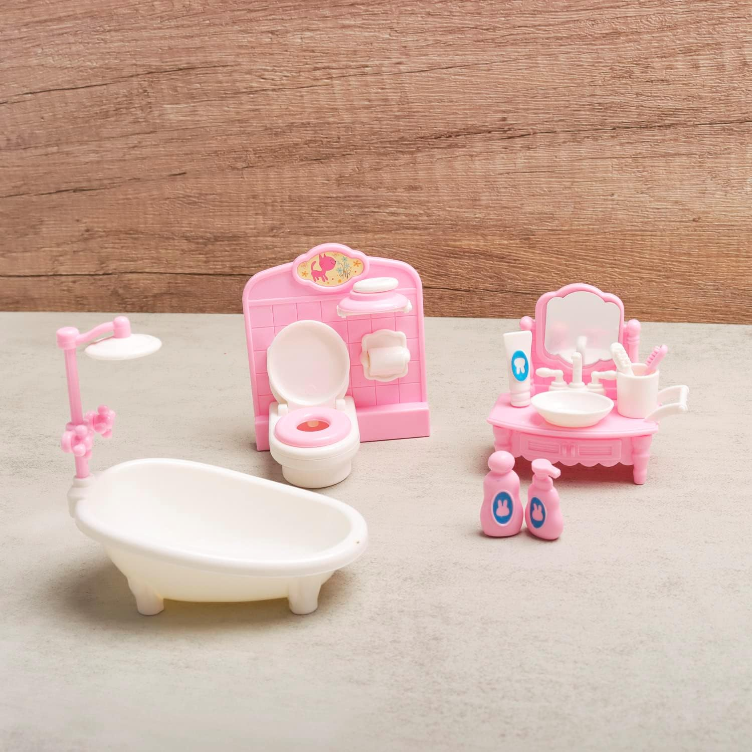 20 Pcs Mini House Furniture Set Miniature Bedroom Living Room Bathroom 1:12 Furniture Accessories Model