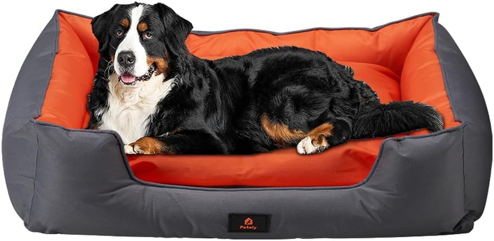 Waterproof Dog Bed for Medium Large Dogs, 600D Oxford Dog Sofa Bed Tough with Removable Cover, Non-Slip Bottom Pet Bed Easy Clean, Scratch Resistant Orthopaedic Pet Sofa, Black, XL