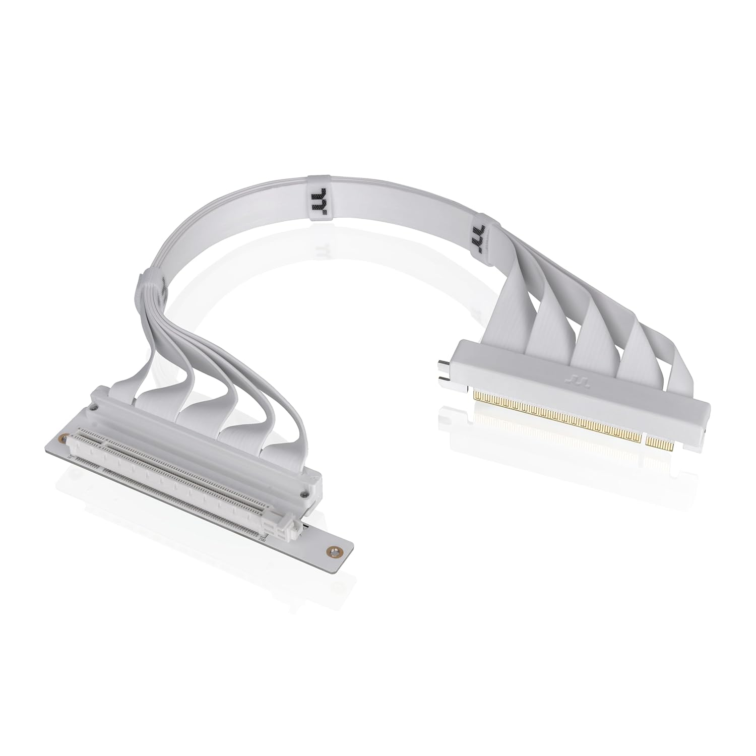 Thermaltake Dual 90 Degree PCI-E 4.0 Riser Cable - 400Mm White Edition, AC-077-CO6OTN-C1 image number 4