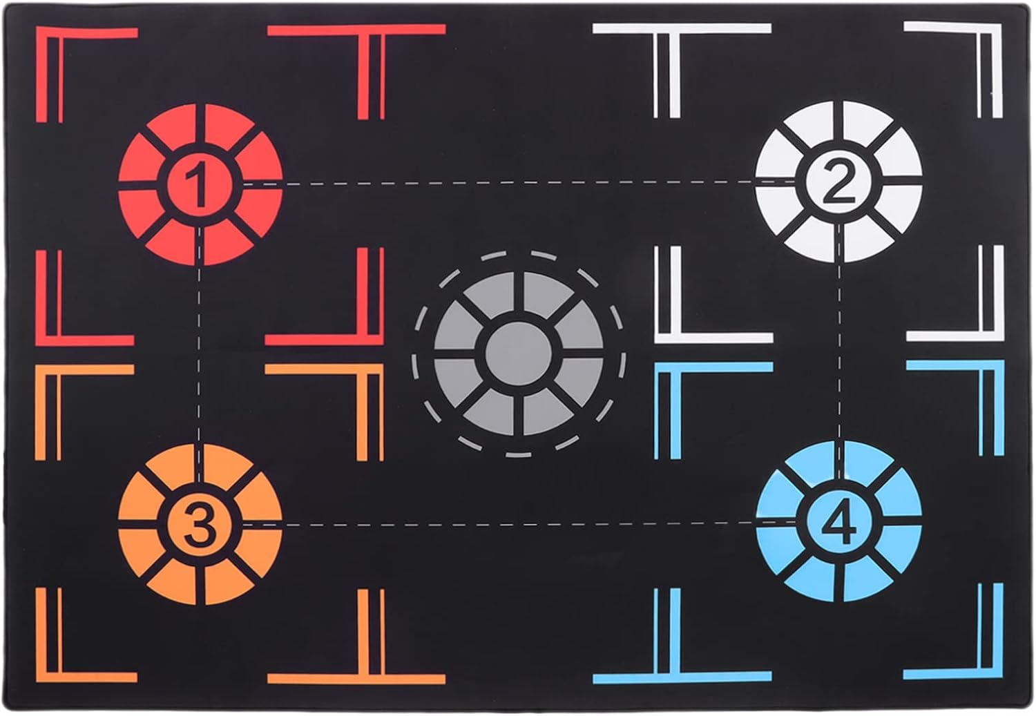 Basketball Footstep Training Mat, Non-Slip Shock Absorbing Silent Basketball Dribble Trainer, Point Reminder 2Mm Basketball Practice Equipment for Children below 150Cm Ball Control image number 1