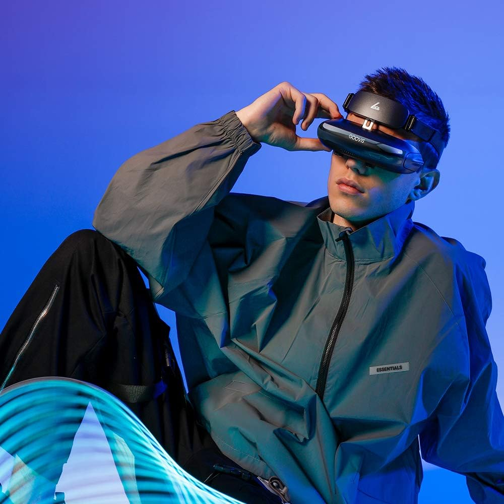 GOOVIS LITE L1 AMOLED Head-Mounted Display Blu-Ray HMD Goggles for Netflix Kayo Stan Binge Youtube Video Movies Compatible with PS5 and Any Other Gaming Consoles HDMI Connectable