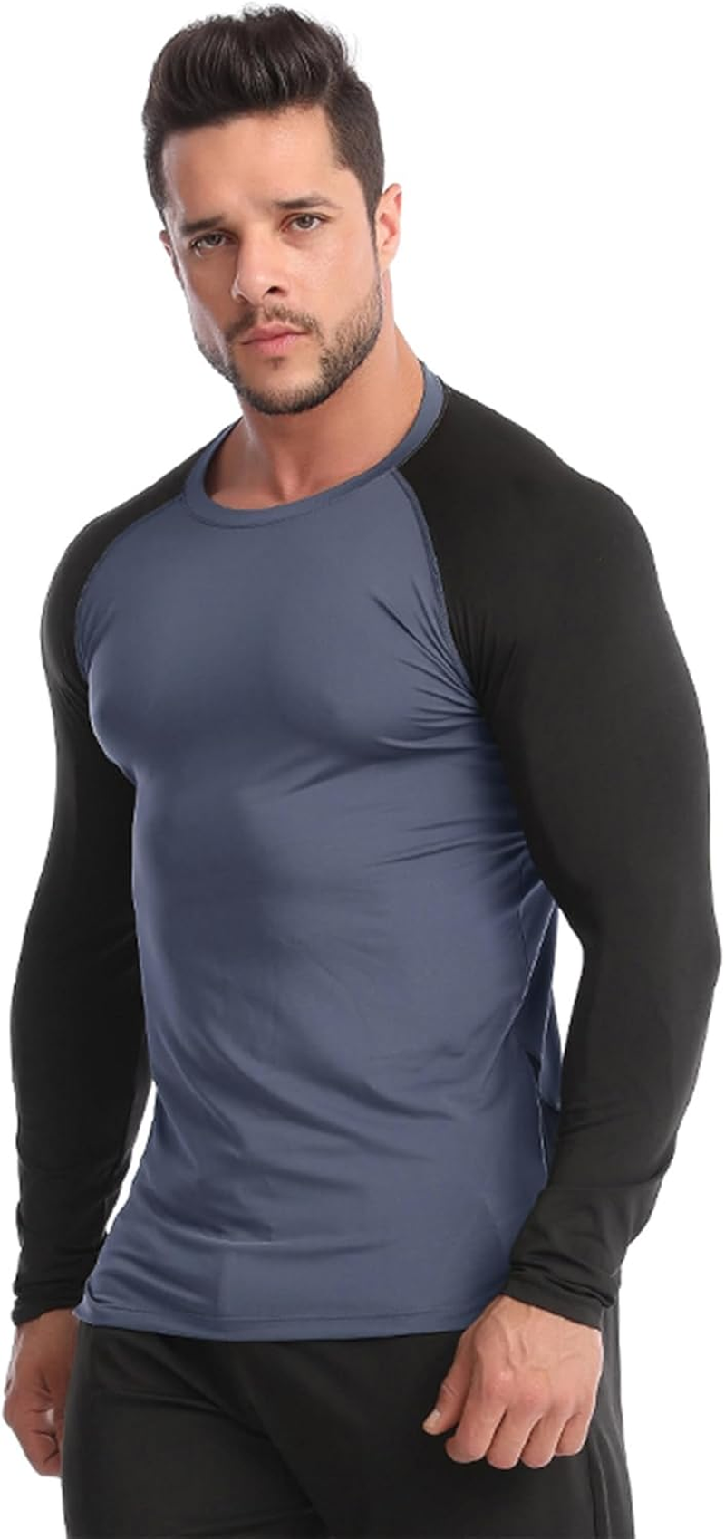 LOMGXIU Men'S Workout Shirts Sports Running Long Sleeve Shirts