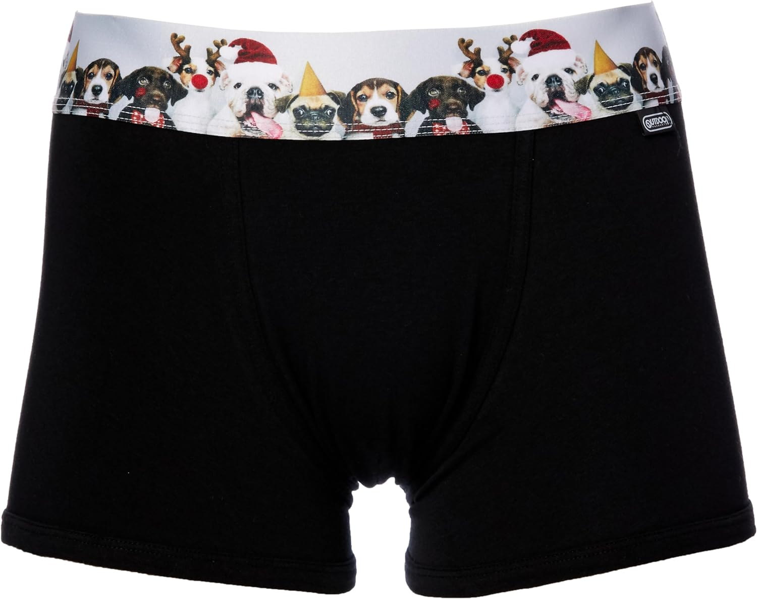 Outdoor Products Men'S Underwear Black Dog & Snowman Rubber Boxer Shorts