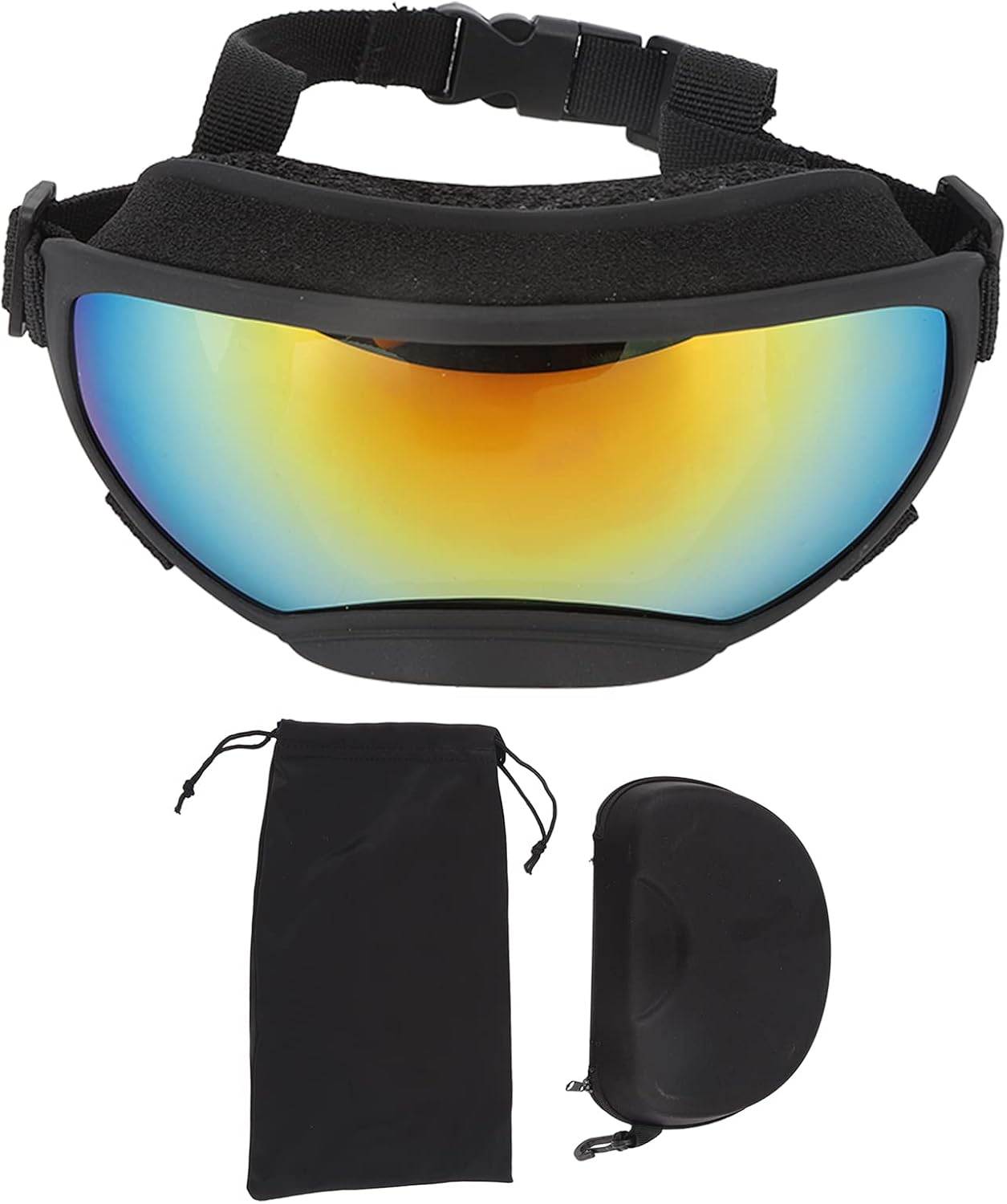 Large Dog Sunglasses, Dog Goggles Large Breed and Medium,Protection Windproof anti Fog Adjustable Dog Goggles for Outdoor Dogs Eye Safety Blue