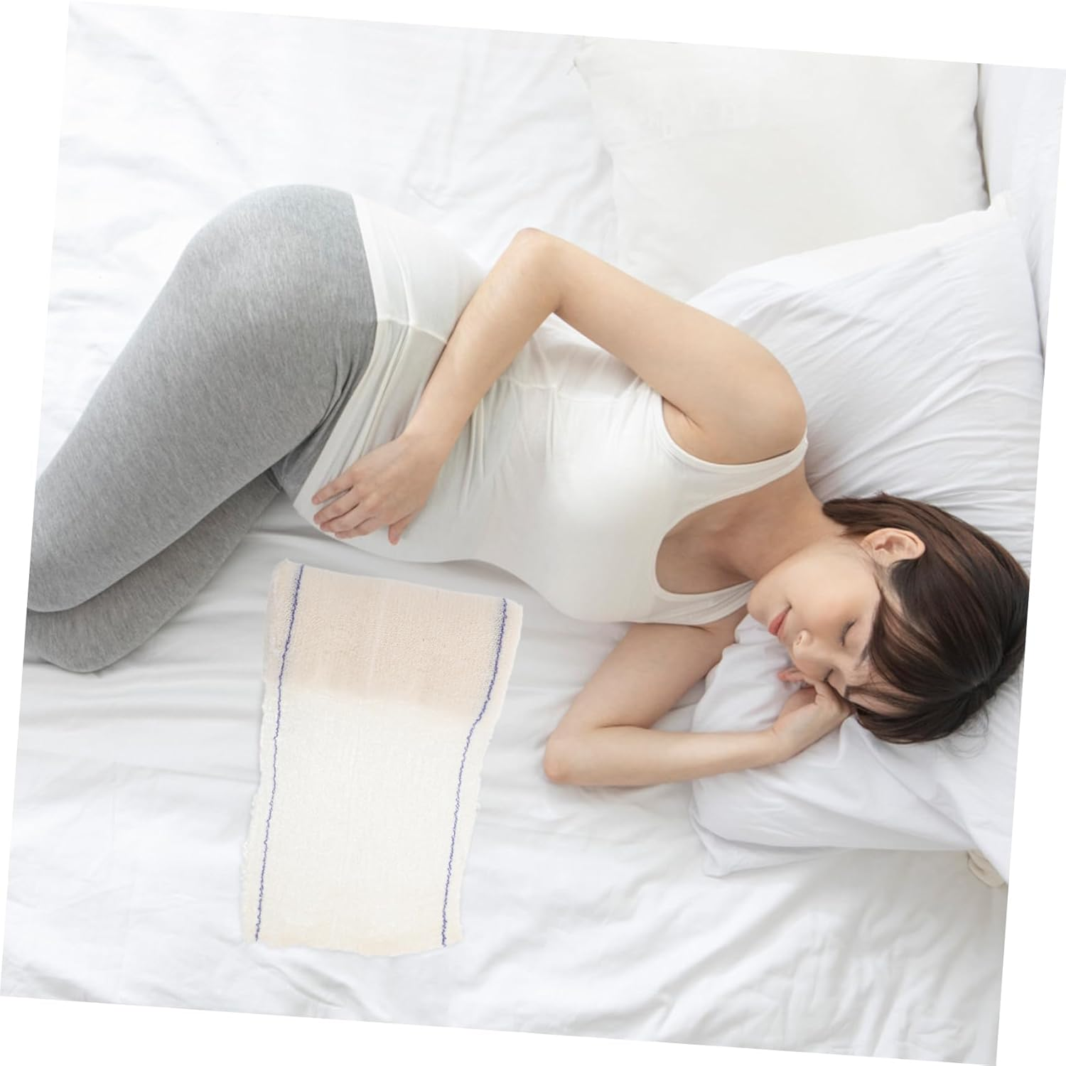 Ibasenice Pregnant Belly Support Band Postpartum Care Hip Sculpting Chest and Belly Support Bandage image number 5