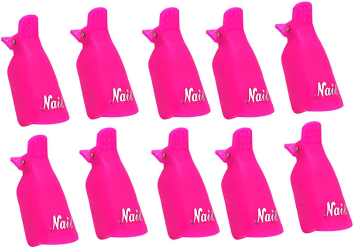 IME Nail Polish Remover Clips Set, Nail Art Gel Cap Soak Clip UV Manicure Soaking Away Nail Clips Gel Polish Remover Wrap Tool Pack of 10 image number 4