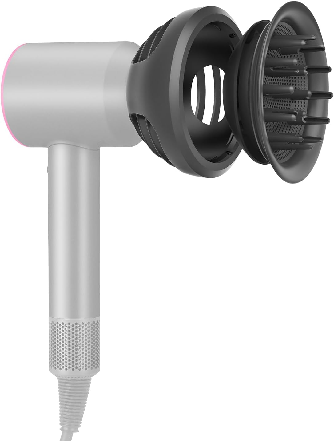 Wave+Curl Diffuser for Dyson Hair Dryer, Upgraded Diffuser Attachment for Dyson Supersonic or Supersonic Nural Hair Dryer HD16 HD15 HD12 HD08 HD04 HD03 HD02 for Wavy Curly or Coily Hair