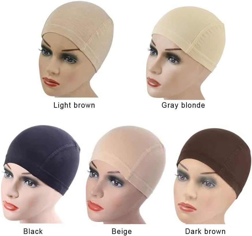 1Pc Bamboo Fiber Wig Cap to Hold Wig in Place Elastic Wig Cap for Women Wig Making (Dark Brown)