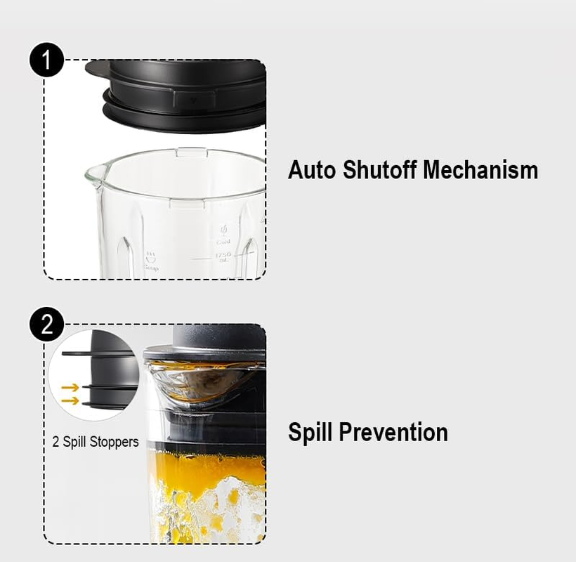 Panasonic All-In-One Smart Hot & Cold Blender for Making Soups, Baby Food, Smoothies, Soy Milk, Nut Milk, Self Clean Mode, Keep Warm Mode with 10 Auto Menus (MX-HG6401KST) image number 4