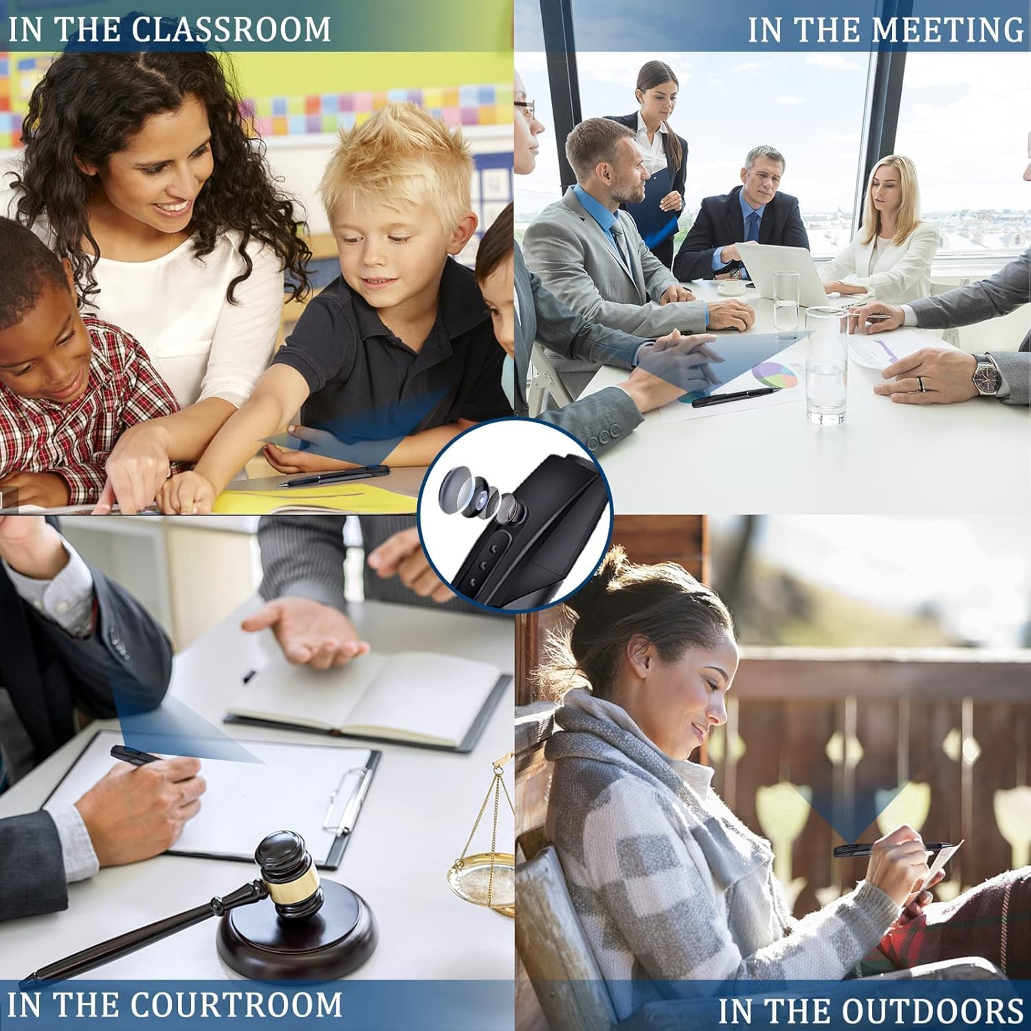 Gofu Hidden Spy Camera Pen, HD 1080P Mini Portable Black Secret Camera with 32GB Micro SD Card, Pocket Cam Recorder for Video & Photo & Audio Recording up to 75 Minutes image number 3