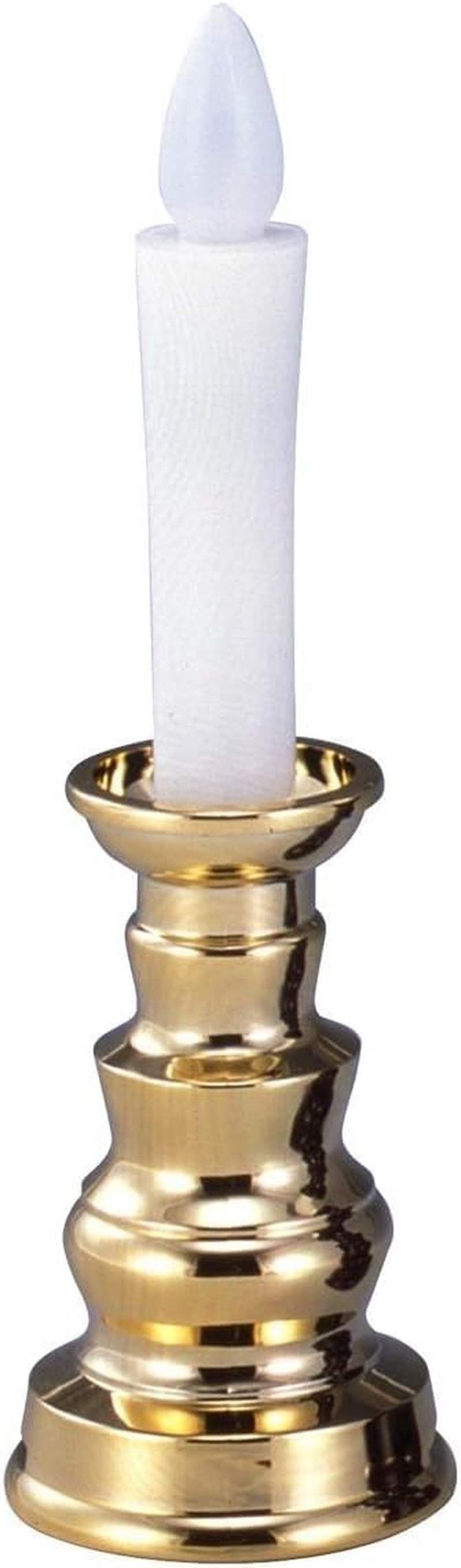 Smile Kids ARO-4202 Electric Candle with Candlestick, Safe Candle, Small, Gold, without Batteries image number 3