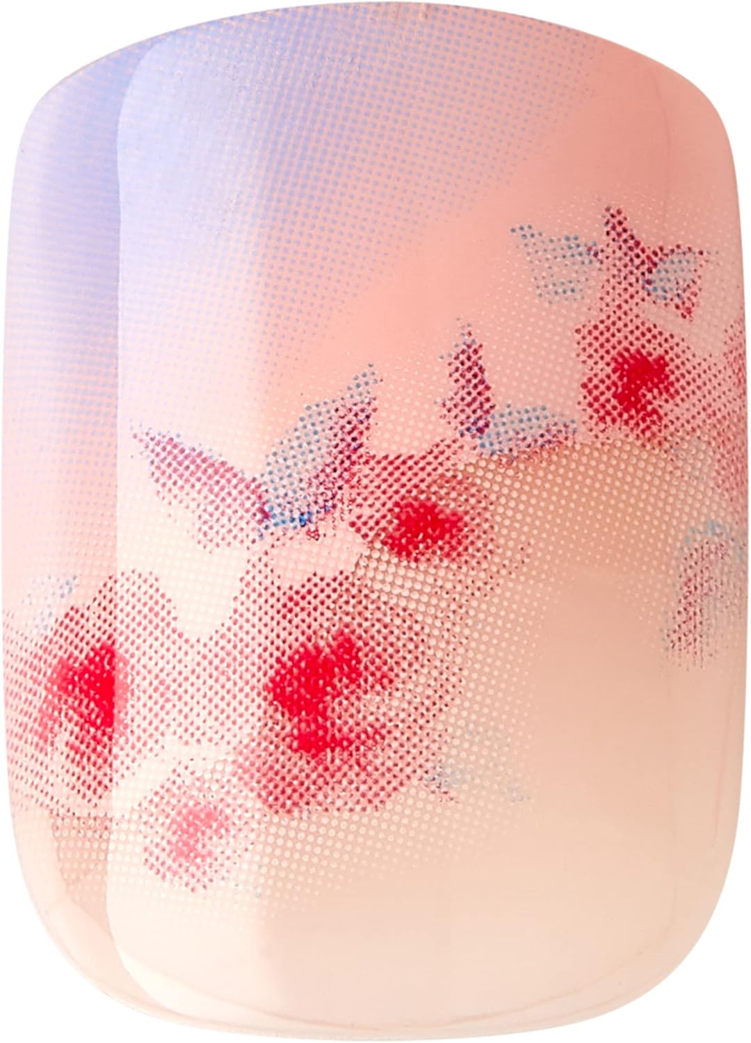 Impress KISS Loveshackfancy X Press-On Manicure Limited Edition, Style "Sunkissed Peach" Short Square Pink Press-On Nails, Includes Prep Pad, Mini Nail File, Cuticle Stick, & 30 Fake Nails image number 2