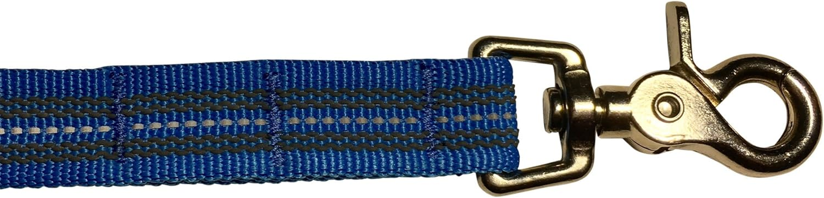 DOGS and MORE - Rubberised Recall Lead/Search Lead/Field Lead with Reflective Strips => 5 Metres (With Hand Strap) - Orange, Blue or Purple image number 2