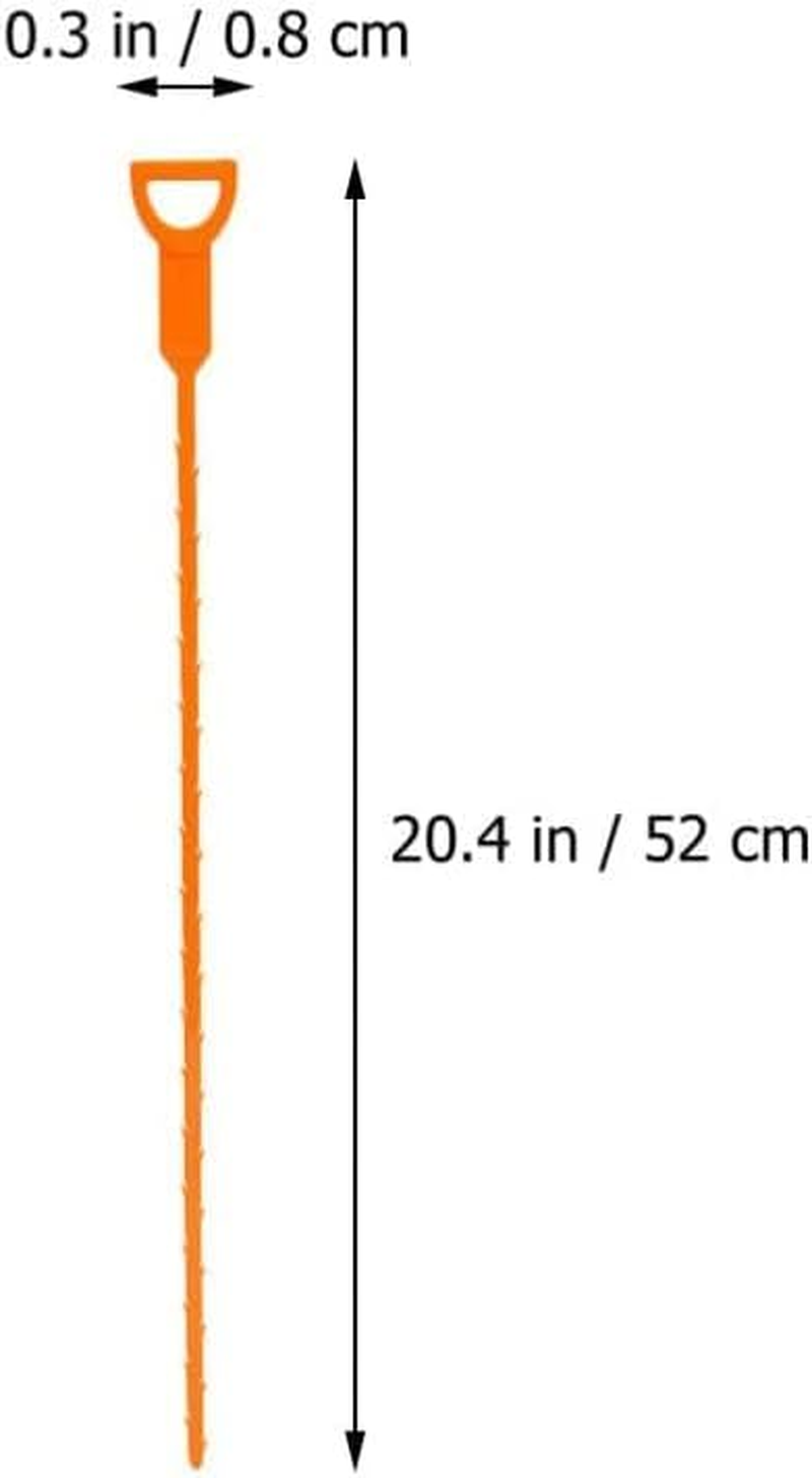 Hair Snake Tool Drain Opener Hair Clog Remover Sink Snake, 6Pcs Drain Clog Remover Tool, Drain Cleaner Hair Clog Remover, Shower Drain Clog Remover Tool, Sink Snake, Drain Hair Remover, 20 Inch/50Cm image number 3