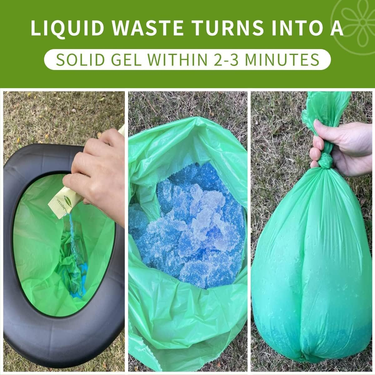 Portable Toilet Powder. Neutralize Odor/Fast-Acting Gel. Safe & Easy to Use. Bio Toilet Chemicals, Porta Potty Chemicals. Toilet on the Go with Porta Potty for Camping - 2 Pack image number 3