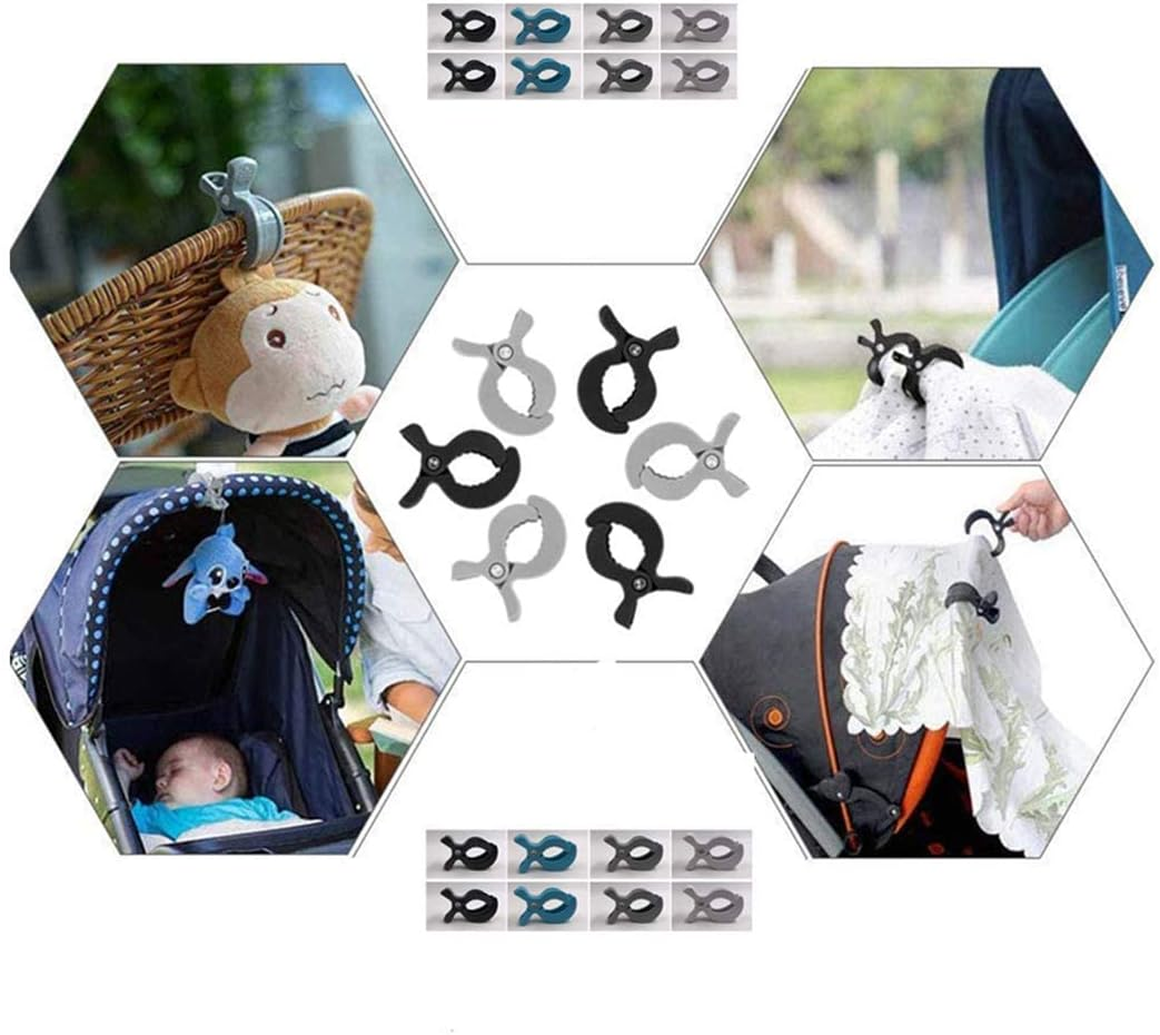 6 Pack Stroller Pegs Clips, Universal Buggy Pram Pegs to Hooks Muslin and Toys, Mosquito Net Clips, Sun Shade to Canopy, Car Seat Cover Clips, Pram Toy Holder, Nursing Cover Clip, Universal Fit image number 6