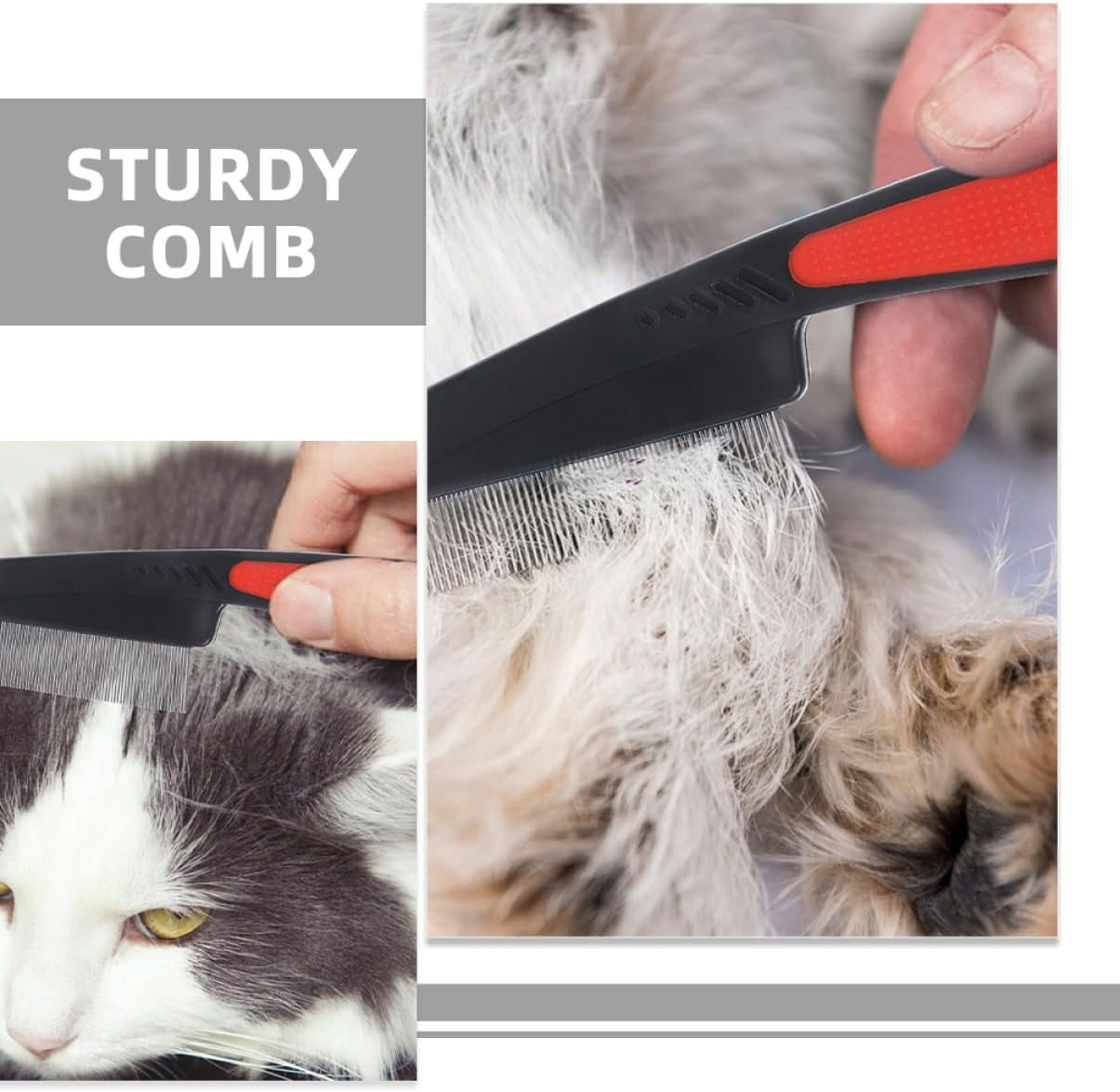 FRCOLOR 2Pcs Professional Fine Hair Combs for Men Women Dandruff Comb for Scalp Pet Hair Removal image number 3