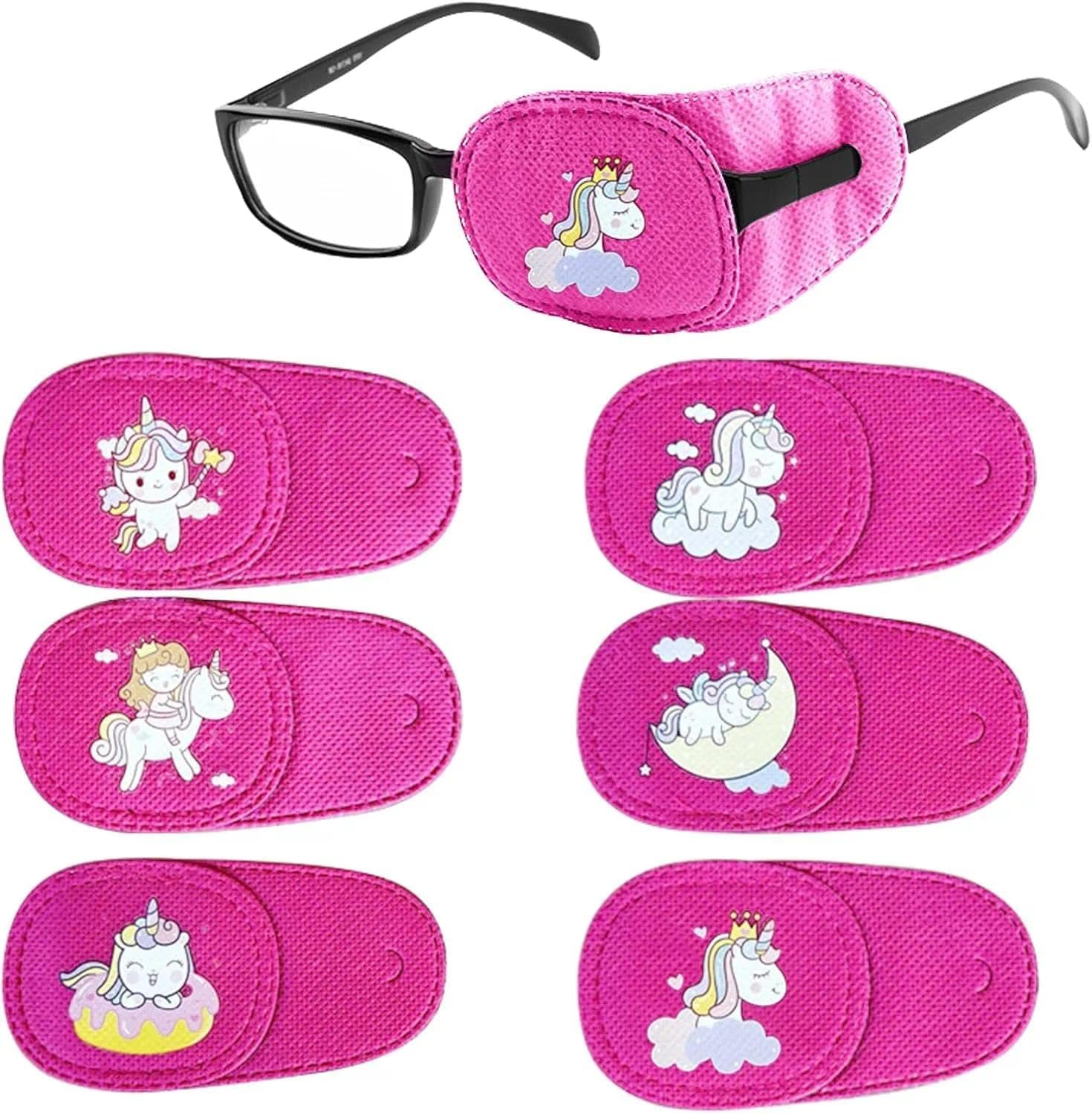 Eye Patch for Kids, Kids Eye Patch, Pink Eye Patch, Reusable, Full Coverage, No Light Leakage, Compatible with Kids Glasses (Left Eye, Pink Unicorn) - Unron image number 5