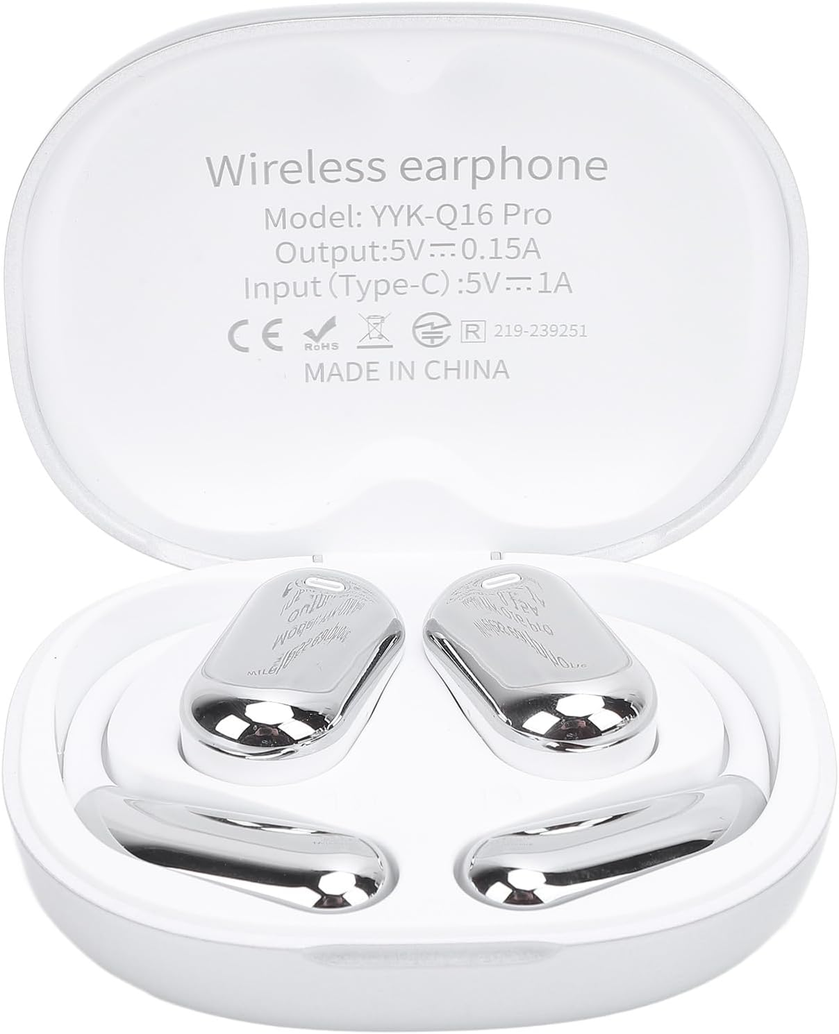 XUMIUZIY Earbuds Translator, Earwacco Translator in -Ear Thorough Playback of LCD Touch Ecreen Music (Black)