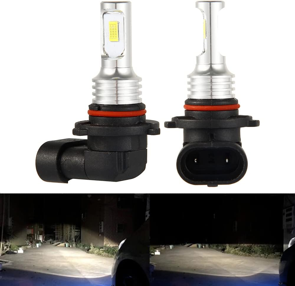 2Pcs Car HB3 LED Bulbs 9005 Headlight Kit, Fog Bulb Lamp Light 6000K Xenon White(White-6000K) image number 1