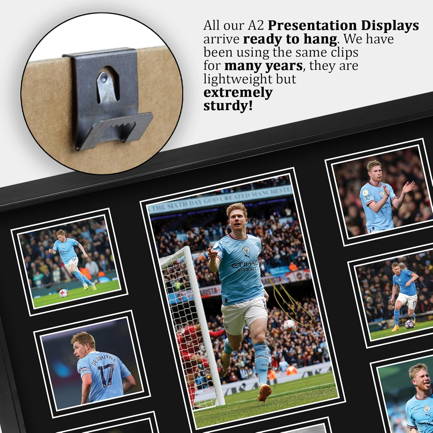 HWC Trading Kevin De Bruyne Manchester City Printed Memorabilia Signed Autograph Photograph Display for Football Fans and Supporters - A2 Framed image number 6