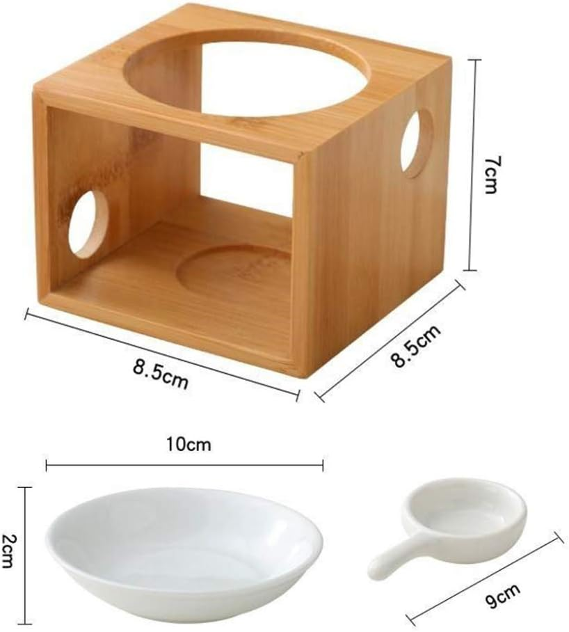 Scented Candle Fragrance Melter Tea Light Holder,Ceramic Tea Light Holder Essential Oil Burner Candle Aroma Diffuser for Spa Yoga Meditation Buddhist Christmas image number 1