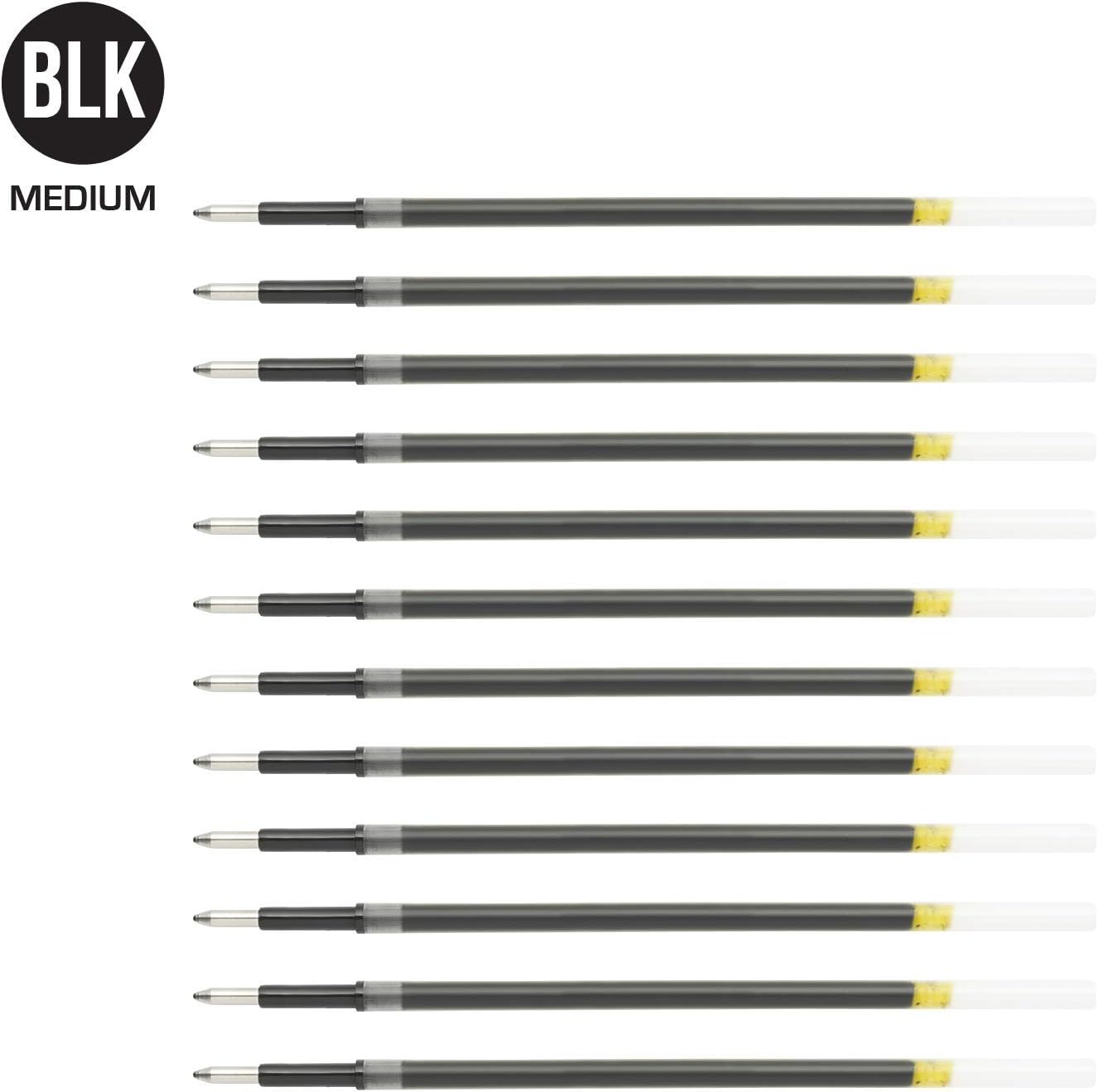 Pilot 1.0Mm Medium Ballpoint Refill for Acroball/Acroball Deluxe, Black (BRFV-10M-B) - Pack of 12 image number 1