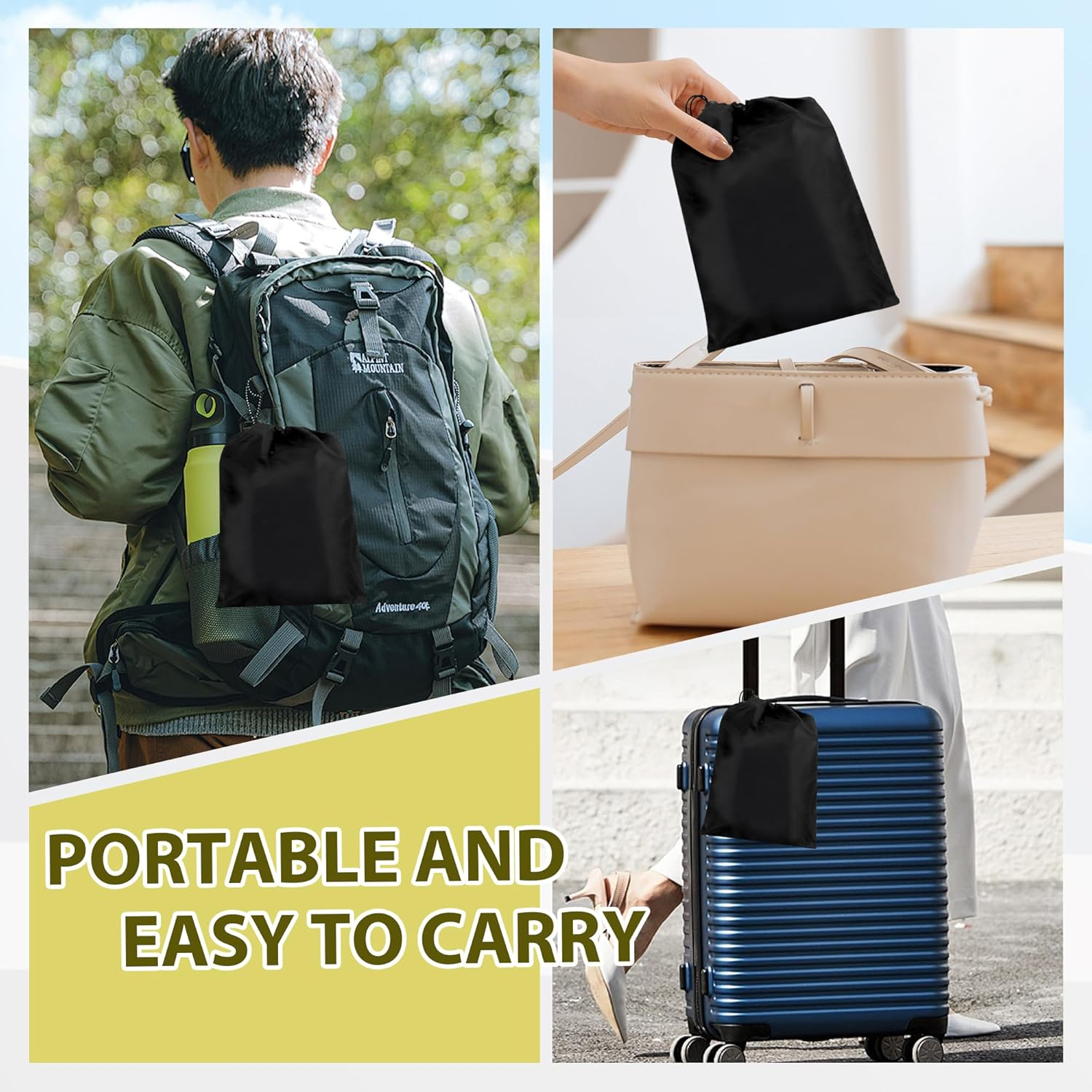 Hiving New Airplane Foot Rest, No Collapse Foot Hammock for Plane Travel with Extended Adjustment Strap, Portable Desk Foot Hammock with Thickened Foam, Foot Sling Travel Essentials to Relax Your Feet image number 2