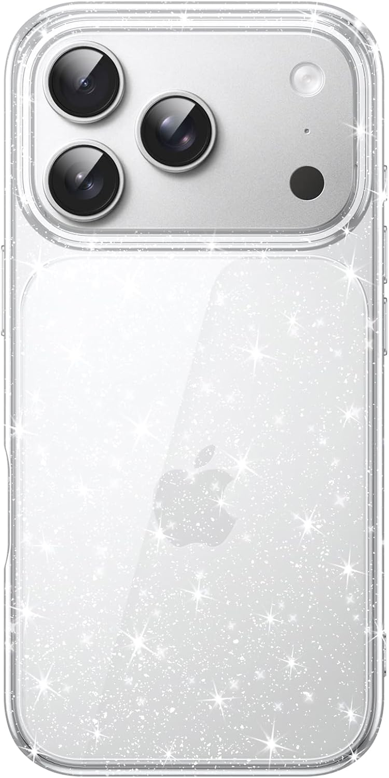 Jetech Glitter Case for Iphone 17 Pro Max 6.9-Inch, Bling Sparkle Shockproof Phone Bumper Cover, Cute Sparkly for Women and Girls (Clear)
