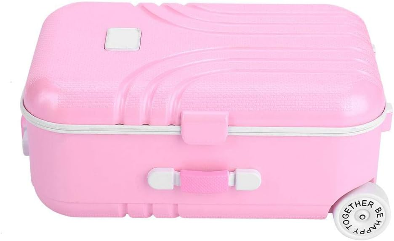 Caredy Mini Luggage Box, Wheeled Suitcase, Sturdy and Durable Suitcase Toy, Baby Toy, Kids, Pink image number 4