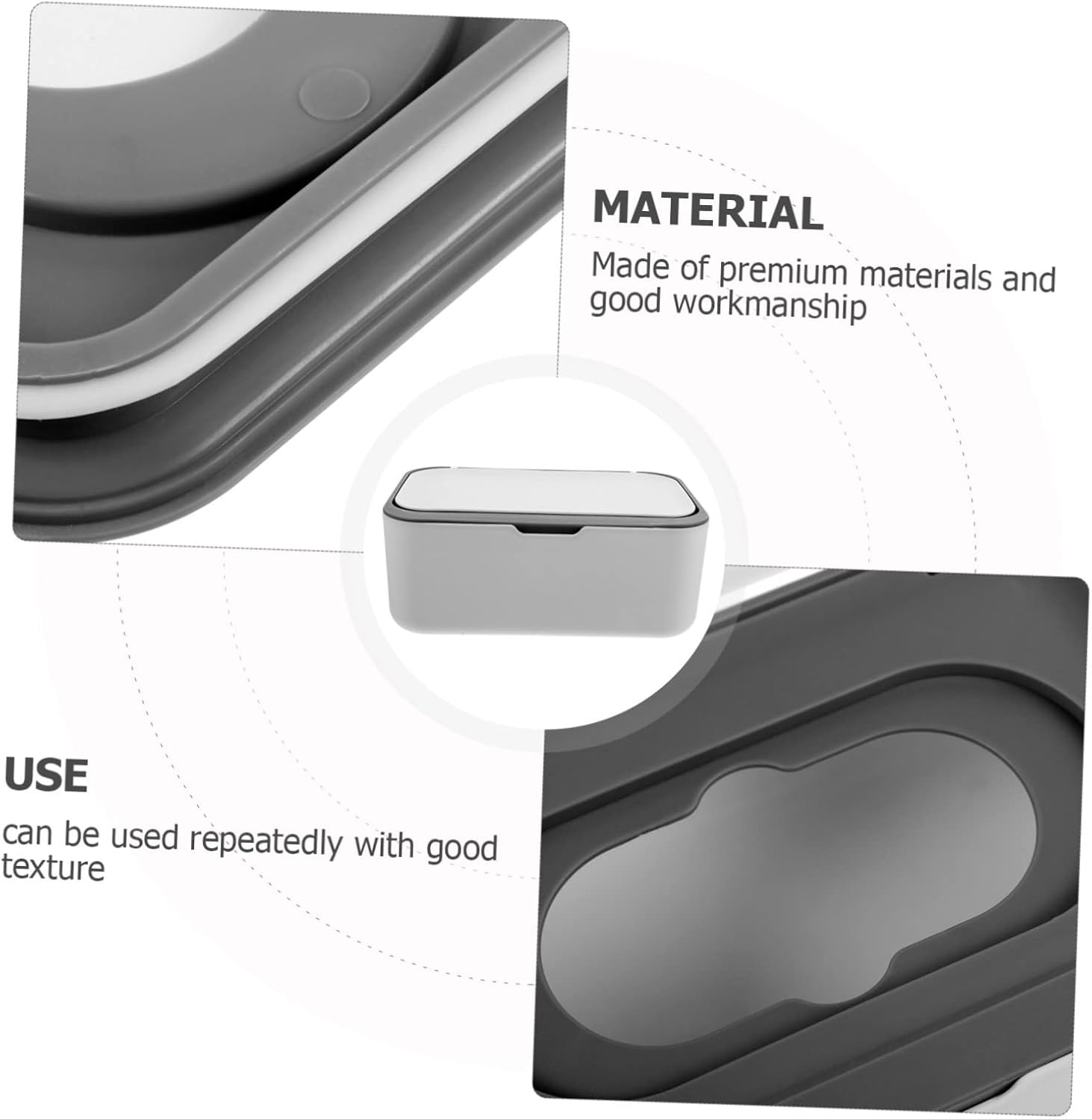 BESTOYARD Baby Wipes Dispenser and Refillable Wipe Holder Lid Large Capacity Dustproof Storage Box Deep Gray for Home and Travel image number 4