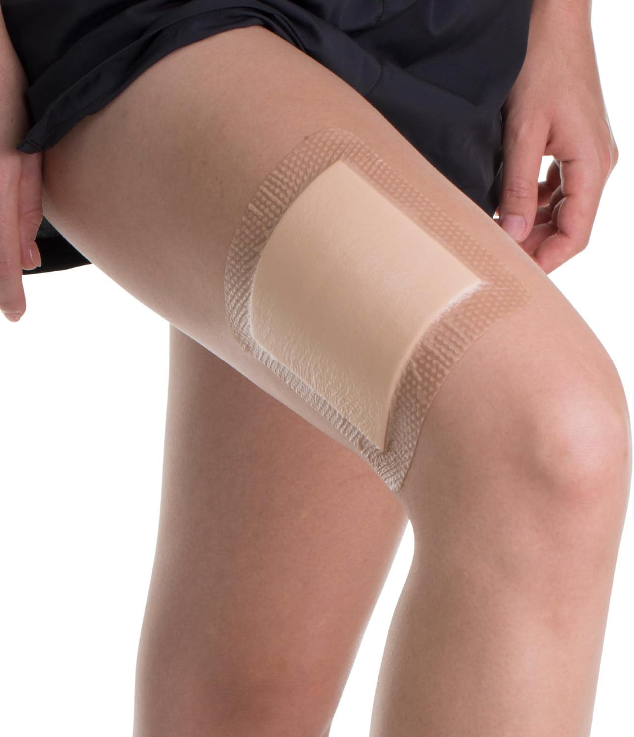 MEDSTOCK Silicone Foam Dressing with Border, 10CM X 10CM, 10 Count, Wound Care, Super Absorbent, Atraumatic Removal, Five Layers, Waterproof, Seals Wound Edges, No Adhesion Loss image number 5