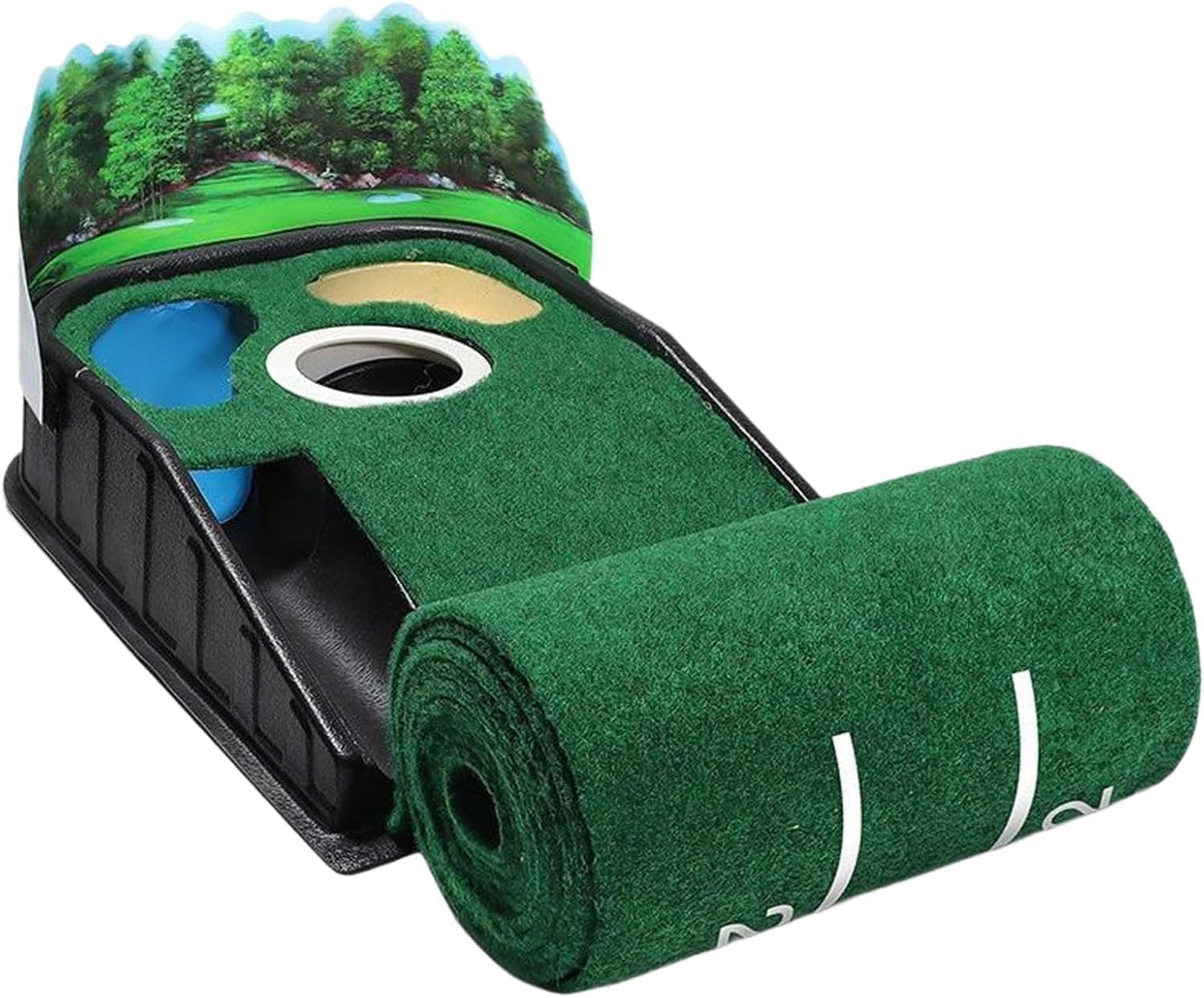 Golf Putting Mat,Golf Practice Mat Indoors with Alignment Guides, Putting Practice Mat, Portable Golf Indoor and Outdoor Putting Practice Device image number 2