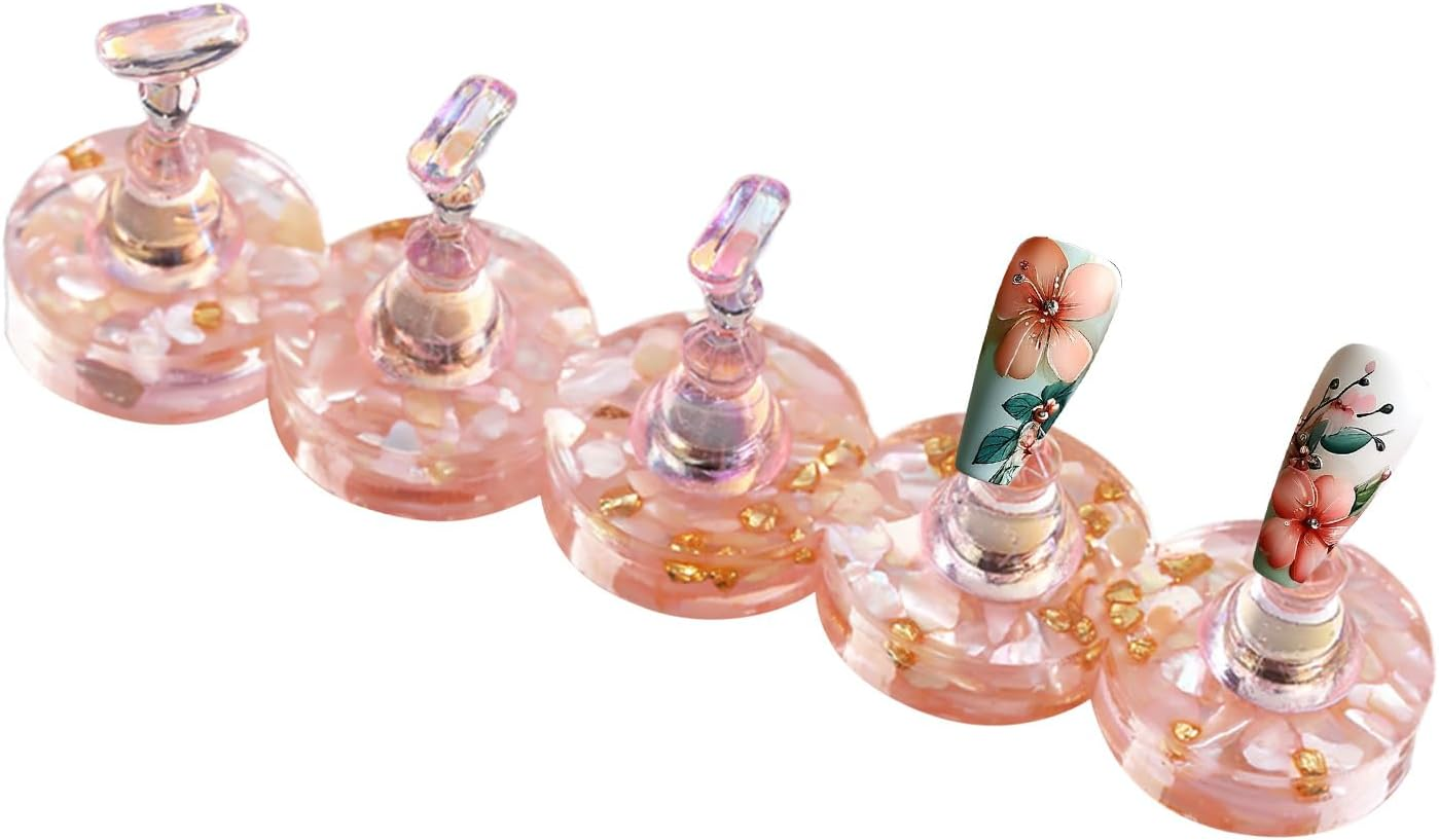 Press on Nail Holder - Magnetic Base Holder, Detachable Tips, Compact Lightweight Organizer | Reusable Display Coupler for DIY Art Practice, Design In, 03, Fare Riferimento Alla Descrizione, Please