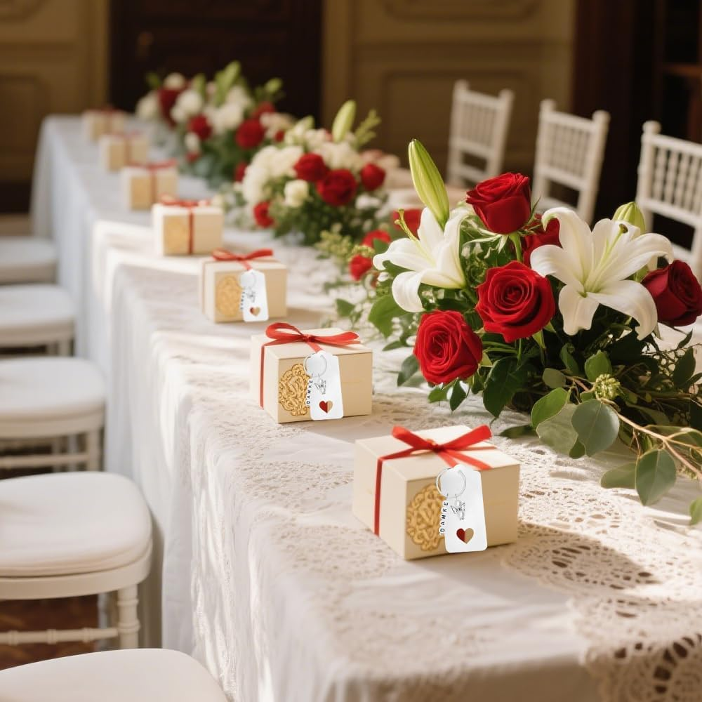 Pack of 30 Guest Gifts Communion Wedding Guest Gift Confirmation Christening Thank You Communion Guest Gifts Guardian Angel Pendant with Organza Bag Kraft Paper Pendant for Baby Shower Wedding image number 4