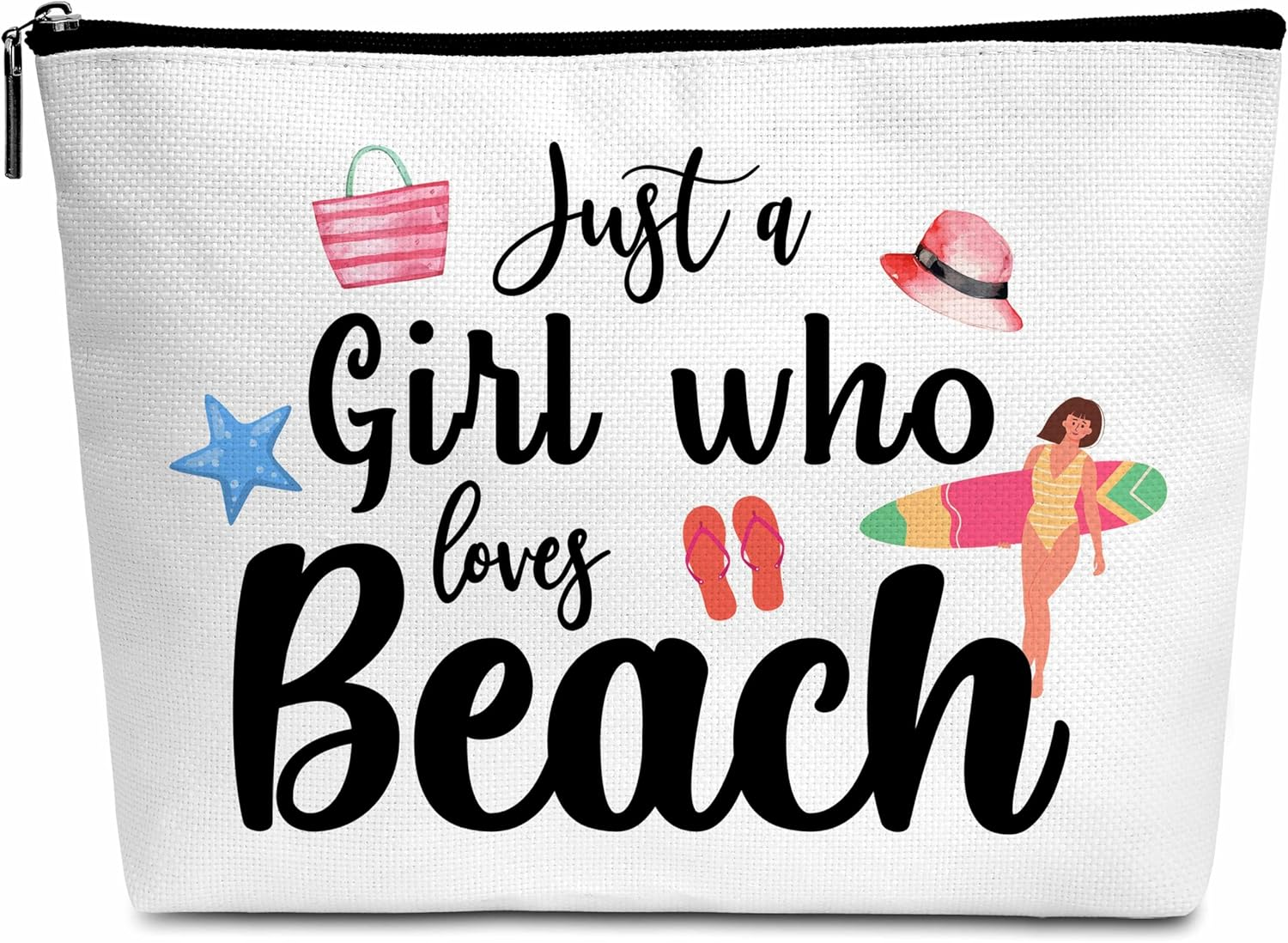 Summer Cosmetic Bag, Cruise Gift Makeup Bag with Zipper - C, Beach Essentials Kit 2, Beach Essentials Kit 2 image number 6