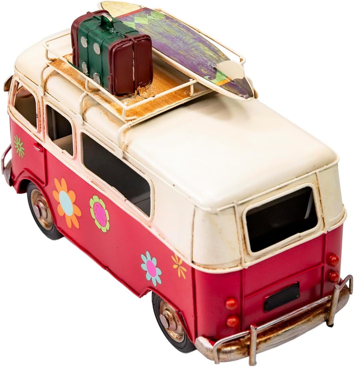 Ychtewy-Iron Classic Car Model Collectible Vehicle Decoration, Metal Truck Christmas Decor ，Unique Blend of Vintage, Rustic, Farmhouse Truck Decor for Table Top Decor. (D) image number 2