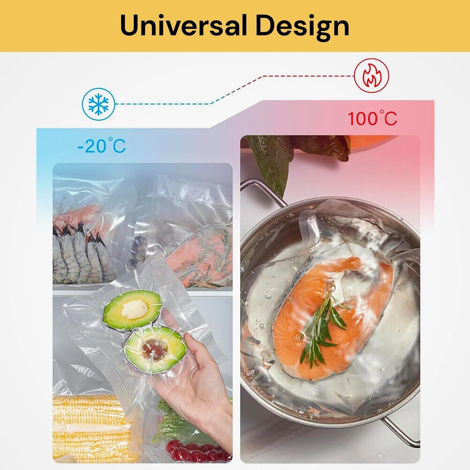 EZONEDEAL Vacuum Sealer Bags | Vacuum Food Sealer Roll Bags 28Cm X 5M Saver Seal Storage Heat Commercial Grade Bag Rolls for Food Saver and Sous Vide (1) image number 5