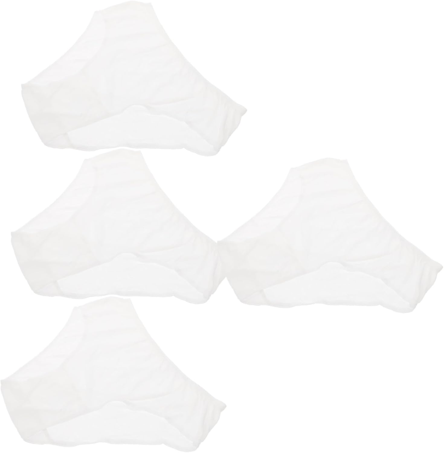 4Pcs Disposable Maternity Underpants XXL Cotton Soft Breathable Postpartum Panties for Pregnant Women Flexible Skin-Friendly Pregnancy Underwear White