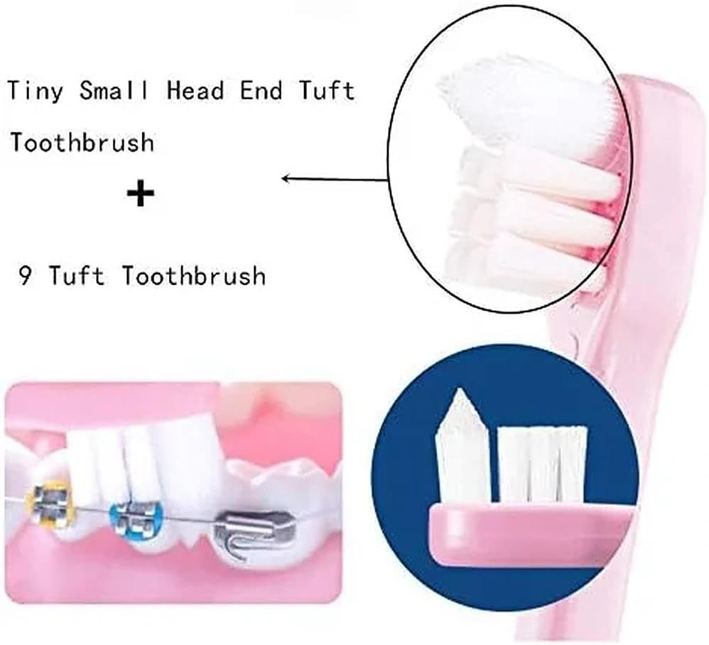 Interdental Brush with Small Head for Braces and Tight Teeth, Precision Cleaning Tuft Toothbrush for Sensitive Gums (4-Pack)- Ruibex image number 5