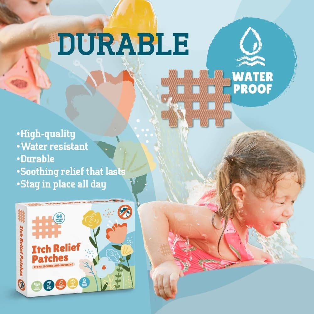 Crosslinq Itch Relief Patch | Drug-Free Natural Itch Relief for the Whole Family | 64 Itch Patches | Insect Bite Patch for Mosquitos, Ticks, Midges, Sandflies | Bite Relief Stickers, Instant Effect image number 2